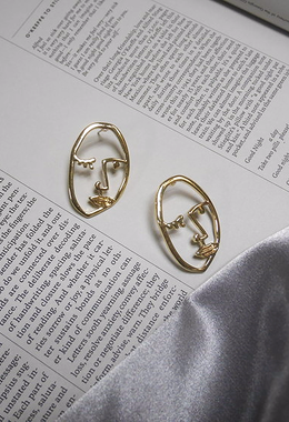 五官輪廓線條耳環 Face Earrings