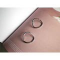 變形彎曲圓圈耳環 Deform Circle Earrings