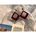 方塊石紋耳環 Polyester Square Earrings_3