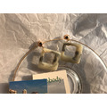 方塊石紋耳環 Polyester Square Earrings_1