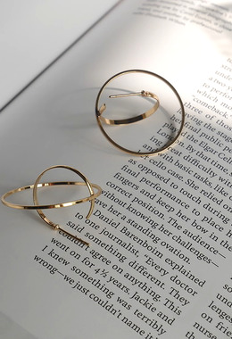 行星交錯圓圈耳環 Staggered Planet Earrings