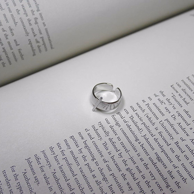 指針寬版銀戒 Indicator Ring