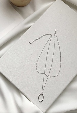 雙層細鍊幾何項鍊 Double Layer Necklace