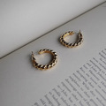 波浪圓球圈耳環 Wave Circle Earrings