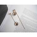 不對稱古典圓珠垂墜耳環 Classical Drape Earrings_1