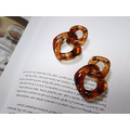 琉璃琥珀雙圈耳環 Double Glass Earrings