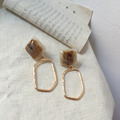 焦糖敲打環圈耳環 Caramel Circle Earrings