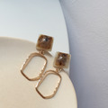 焦糖敲打環圈耳環 Caramel Circle Earrings_1
