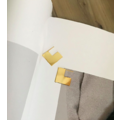 鏡面缺角正方形耳環 Notch Earrings