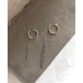 不對稱鏈條圓圈耳環 Circle Chain Earrings_4