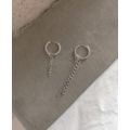 不對稱鏈條圓圈耳環 Circle Chain Earrings_3