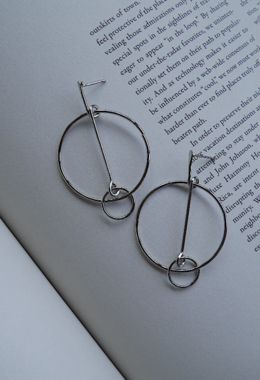 極簡環中圈耳環 Ring In The Circle Earrings
