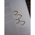 金銀半愛心耳環 Heart Shape Earrings