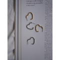 金銀半愛心耳環 Heart Shape Earrings_1
