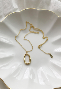 不規則波浪橢圈項鍊 Irregular Necklace