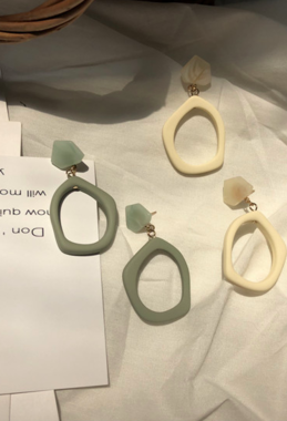 不規則霧面耳環 Misty Trapezoid Earrings