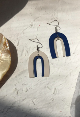 海洋撞色耳環 Ocean Blue Earrings