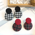 毛呢千鳥格耳環 Houndstooth Earrings_1