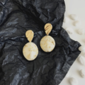 秋日四色復古石紋耳環 Autumn Stone Earrings