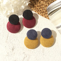 暖冬燈芯絨撞色耳環 Winter Corduroy Earrings_3