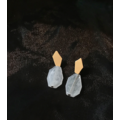 幾何金屬透明石耳環 Classic Transparent Earrings_2
