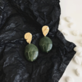 秋日四色復古石紋耳環 Autumn Stone Earrings_1