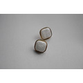 復古金框石紋耳環 Vintage Mode Earrings