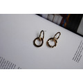 不規則雙圈敲打紋耳環 Ripple Earrings_1