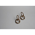 不規則雙圈敲打紋耳環 Ripple Earrings