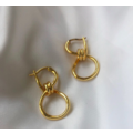 繞線扭結雙圈耳環 Winding Twist Earrings_2