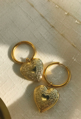 宮廷巴洛克愛心圓圈耳環 Baroque Love Earrings