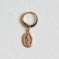 聖母吊牌圓圈耳環 Faith Earrings