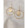 硬幣環中圈耳環 Coin Circle Earrings_2