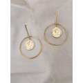 硬幣環中圈耳環 Coin Circle Earrings_1
