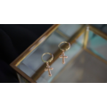 迷你金銀浮華十字架圓圈耳環 Luxurious Cross Earrings_1