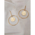 硬幣環中圈耳環 Coin Circle Earrings_4
