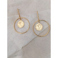 硬幣環中圈耳環 Coin Circle Earrings_3