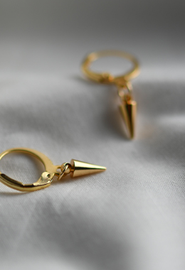 迷你金銀圓錐圓圈耳環 Mini Cone Earrings