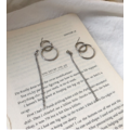 兩戴式圓圈後鏈條耳環 2 Way Circle Chain Earrings_2