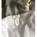 圓圈長墜蝶貝耳環 Simple Shell Earrings