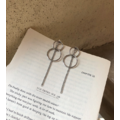 兩戴式圓圈後鏈條耳環 2 Way Circle Chain Earrings