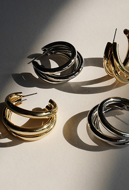 三環C型耳環 Triple C Earrings