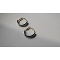 金銀包裹雙圈耳環 Double Circle Earrings