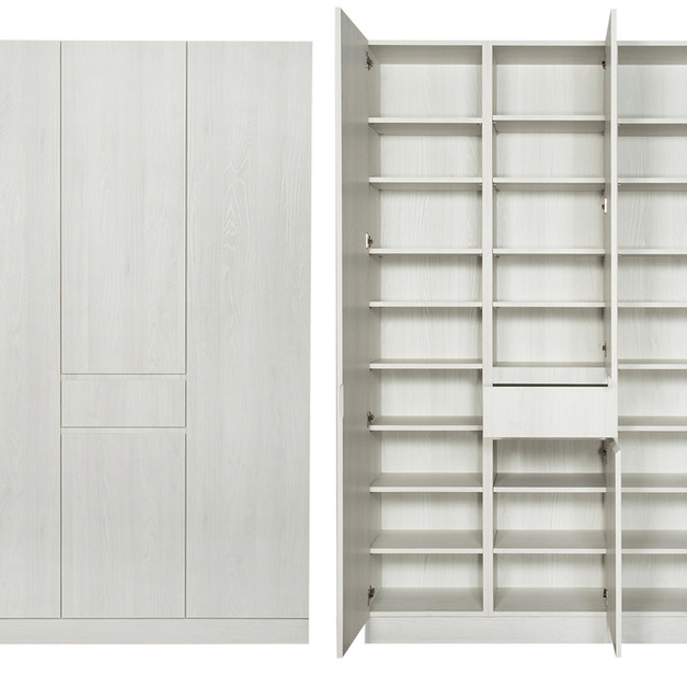 玄關中抽四門三櫃高鞋櫃 W135*H218*D38-A0200119