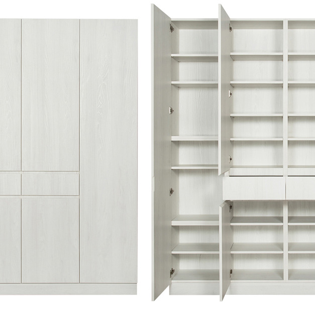 玄關雙中抽六門四櫃高鞋櫃 W200*H218*D38-A0200131 +$3,300