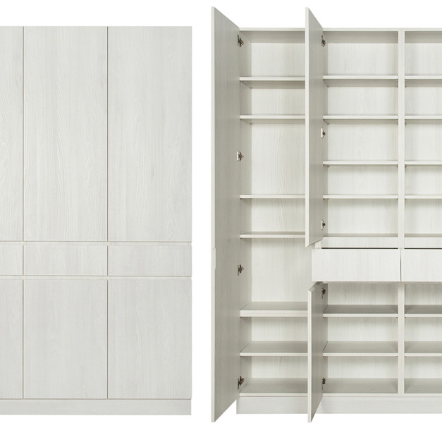 玄關右三抽七門四櫃高鞋櫃 W200*H218*D38-A0200132 +$5,100