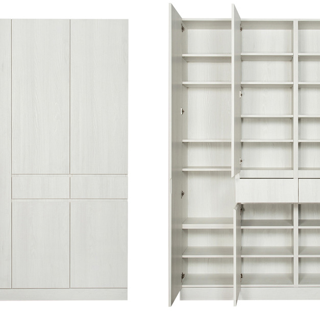 玄關右二抽五門三櫃高鞋櫃 W135*H218*D38-A0200120 +$1,700