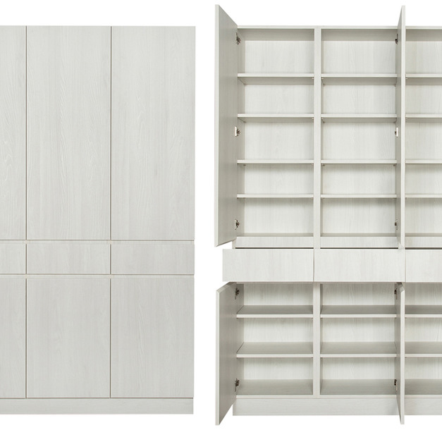 玄關三抽六門三櫃高鞋櫃 W150*H218*D38-A0200126 +$6,200