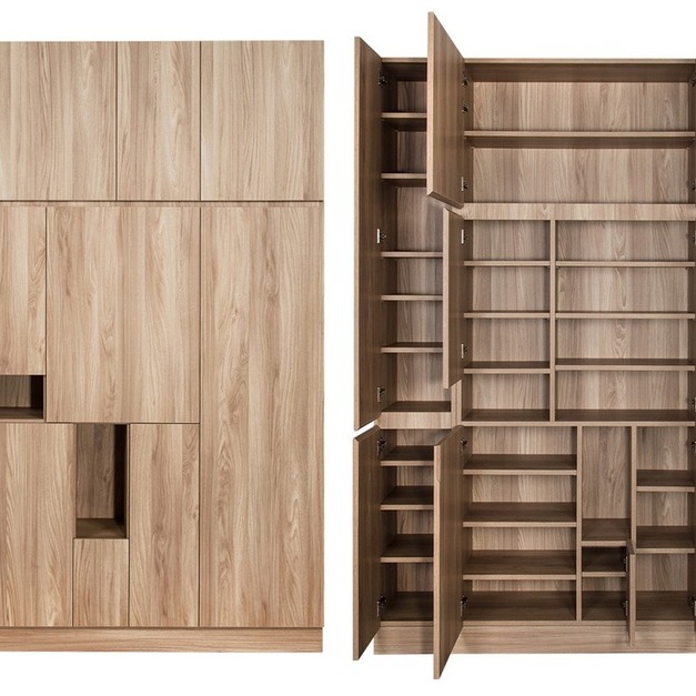 玄關多門高階左款高鞋櫃 W165*H218*D38-A0200622