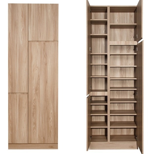 玄關左窄右寬雙開門高鞋櫃 W75*H218*D38-A0200608 +$2,600